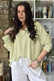  Perfect Breton V Long Sleeve Top Soft Lime /15